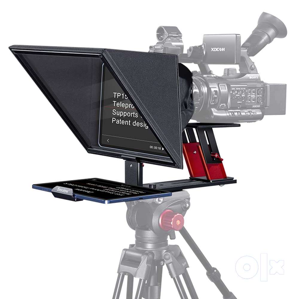 Desview TP150 Teleprompter 15 inch, All Metal Liftable Teleprompters w