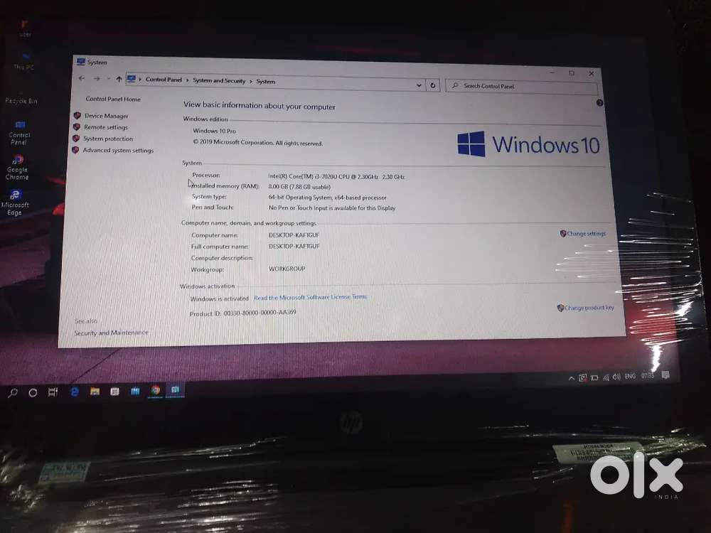 i3 7th gen laptop with original charger