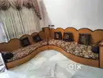 Wooden Sofa & Wooden Teapoy
