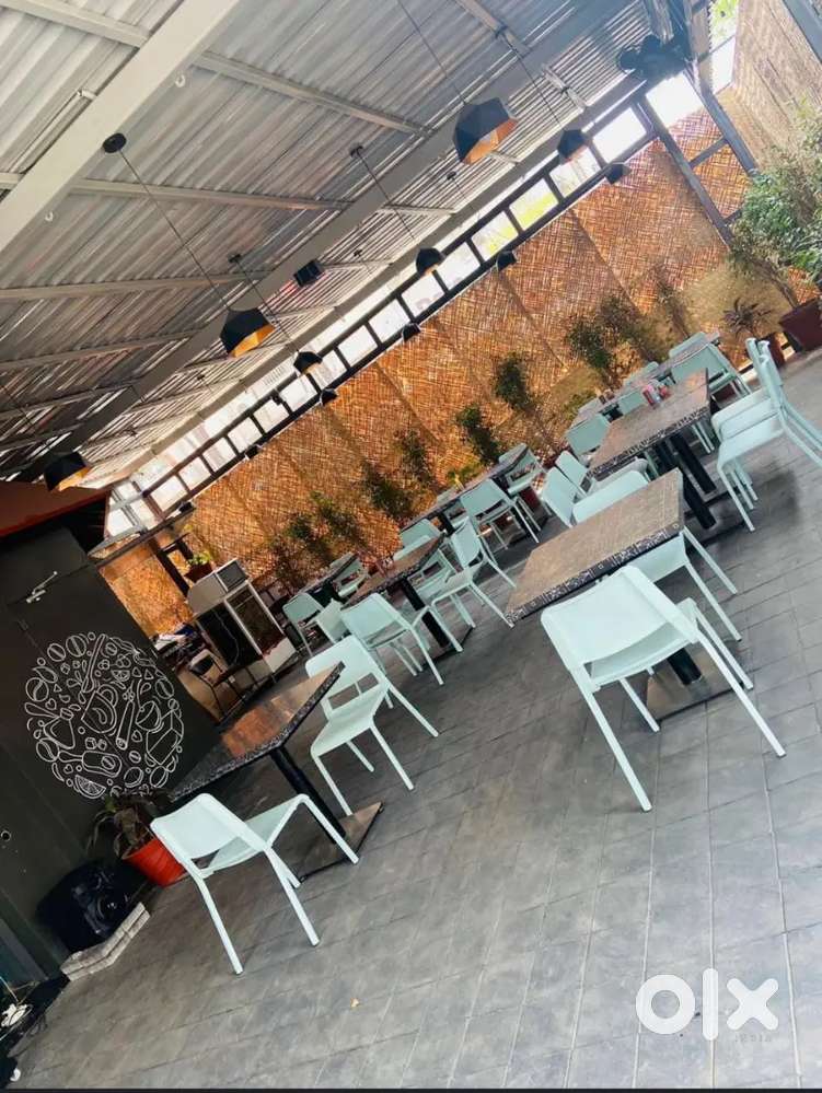 Semi furnished cafe on rent