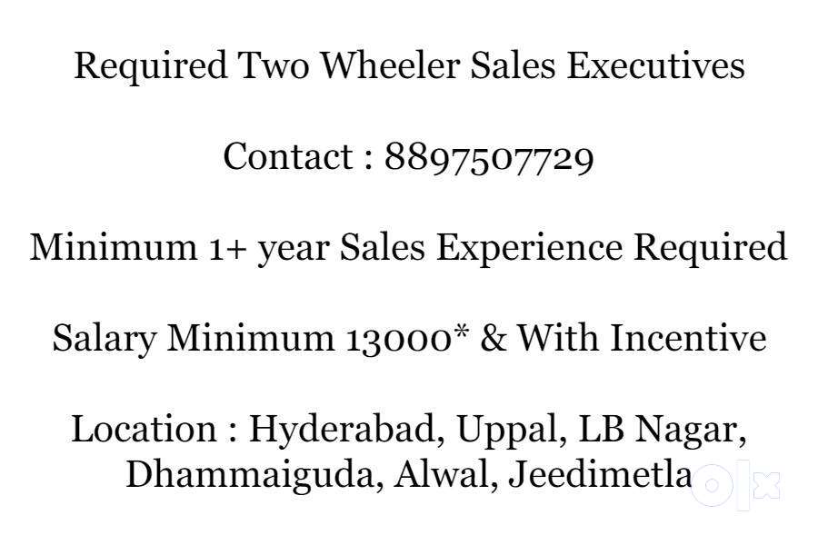 Required Two Wheeler Sales Executives