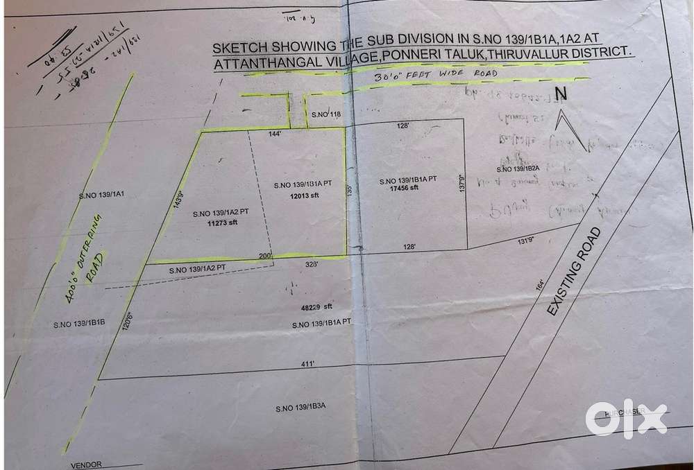 23,286 Sq Ft Corner Plot – Clear Title