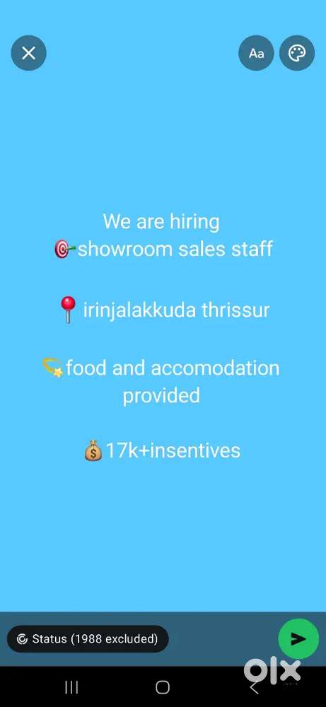 Sales staff-irinjalakkuda