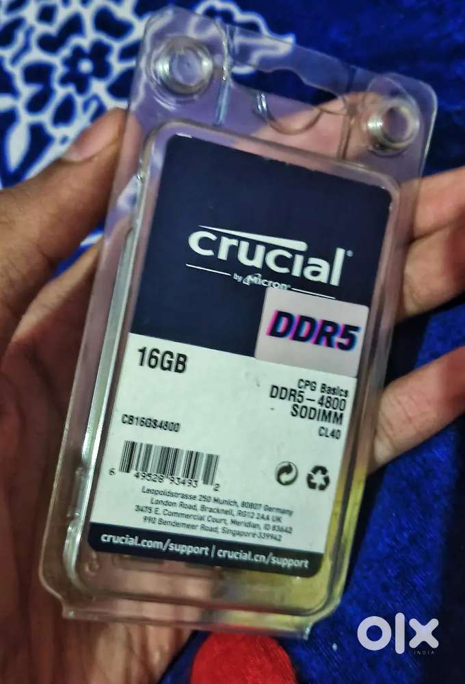 CRUCIAL 16GB DDR5 RAM ( Not used ) Fully New with box