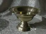 Antique pure brass solid heavy floating bowl cum urli