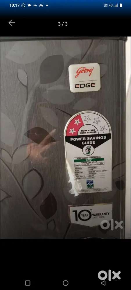 Spacious fully functioning single door fridge