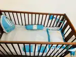 Babyhug crib with mattress and 5 protective & decorative pillows