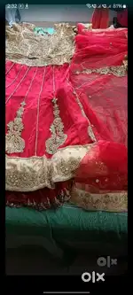 Selling red wedding ghagra rarely used