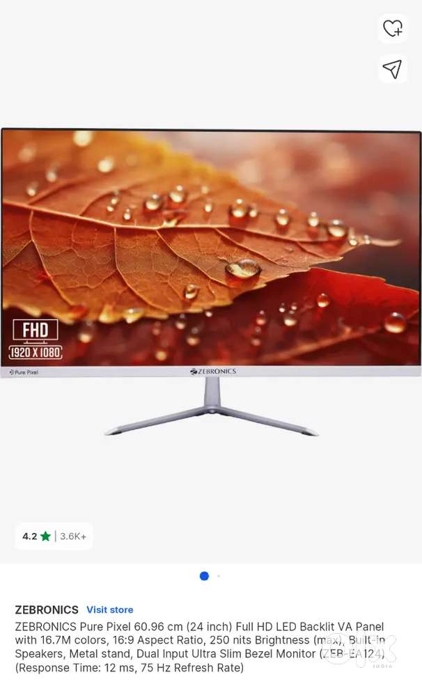Zebronics Monitor 24inch