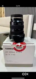 Tamron lens 20-40 f2.8 for sony camera under warranty