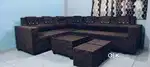Only one month old 7 seater sofa with centre table and two puffy