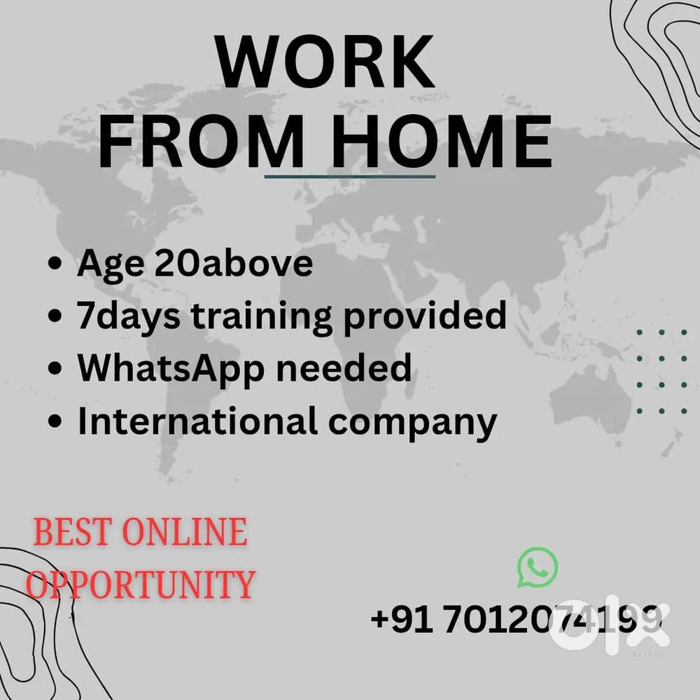 Work from home. For more details contact given num