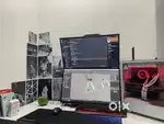 Dual Monitor Gaming pc with cpu and dual bettary ups with bill