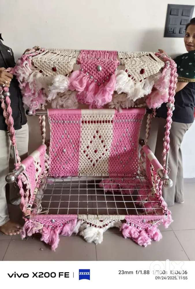 Two seater wool swing