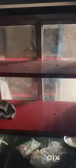 Display counter with lights