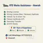 RTO Works – License, Tax, CF, Renewal & More  30+ Yrs Experience