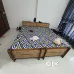 Doubel bed sagwan