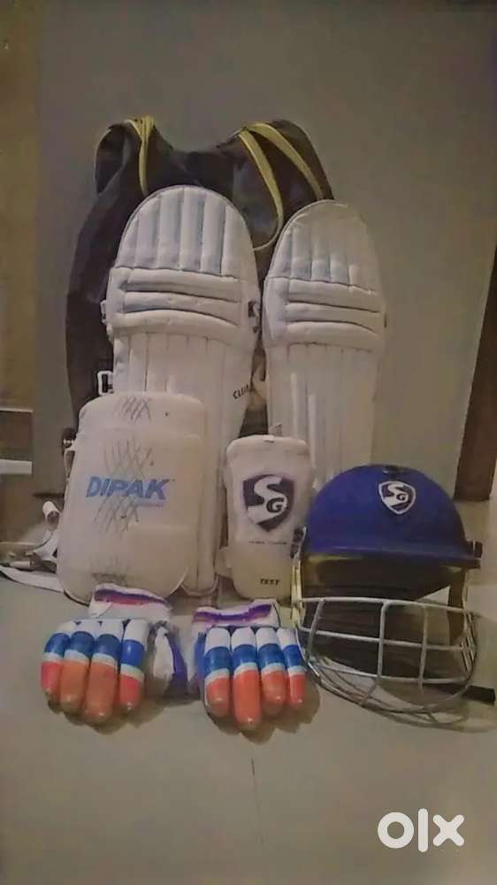 SG Cricket Kit (Full Set) –Helmet, Pads, Gloves & More–Good Condition!