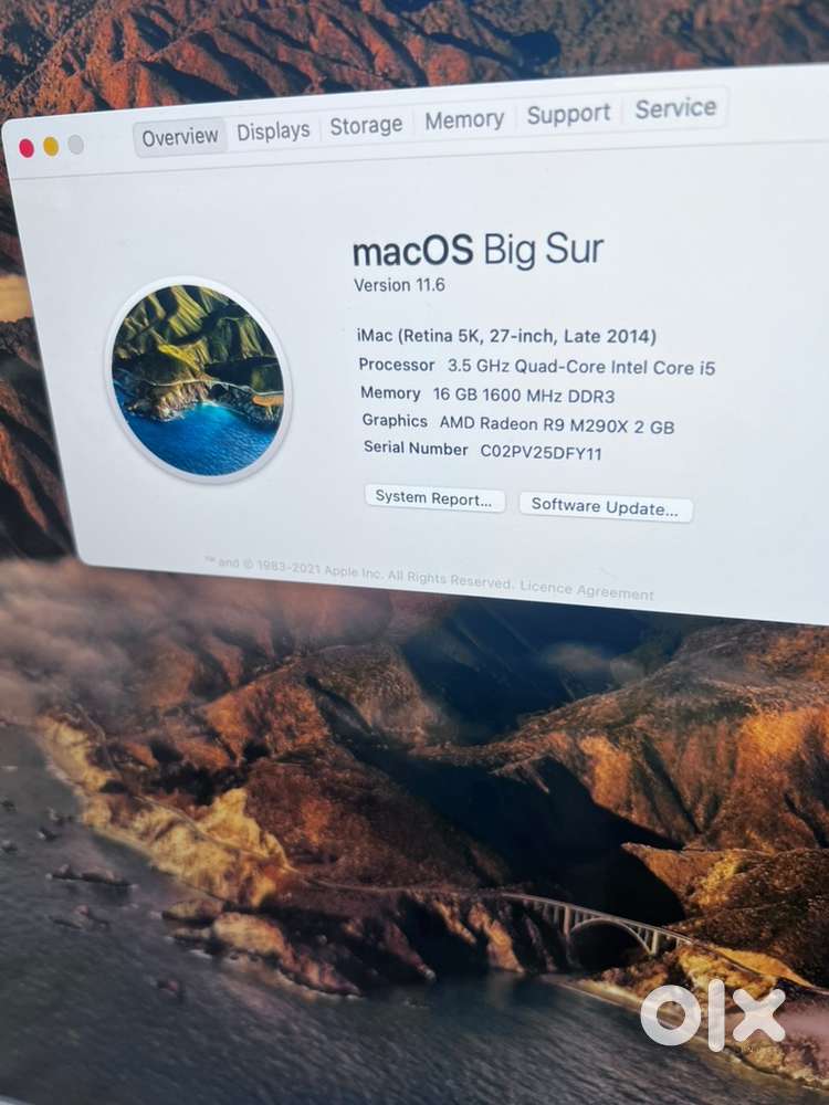 iMac (Retina 5kinch Late 2014) processor 3.5 GHz  Quad - Core intel