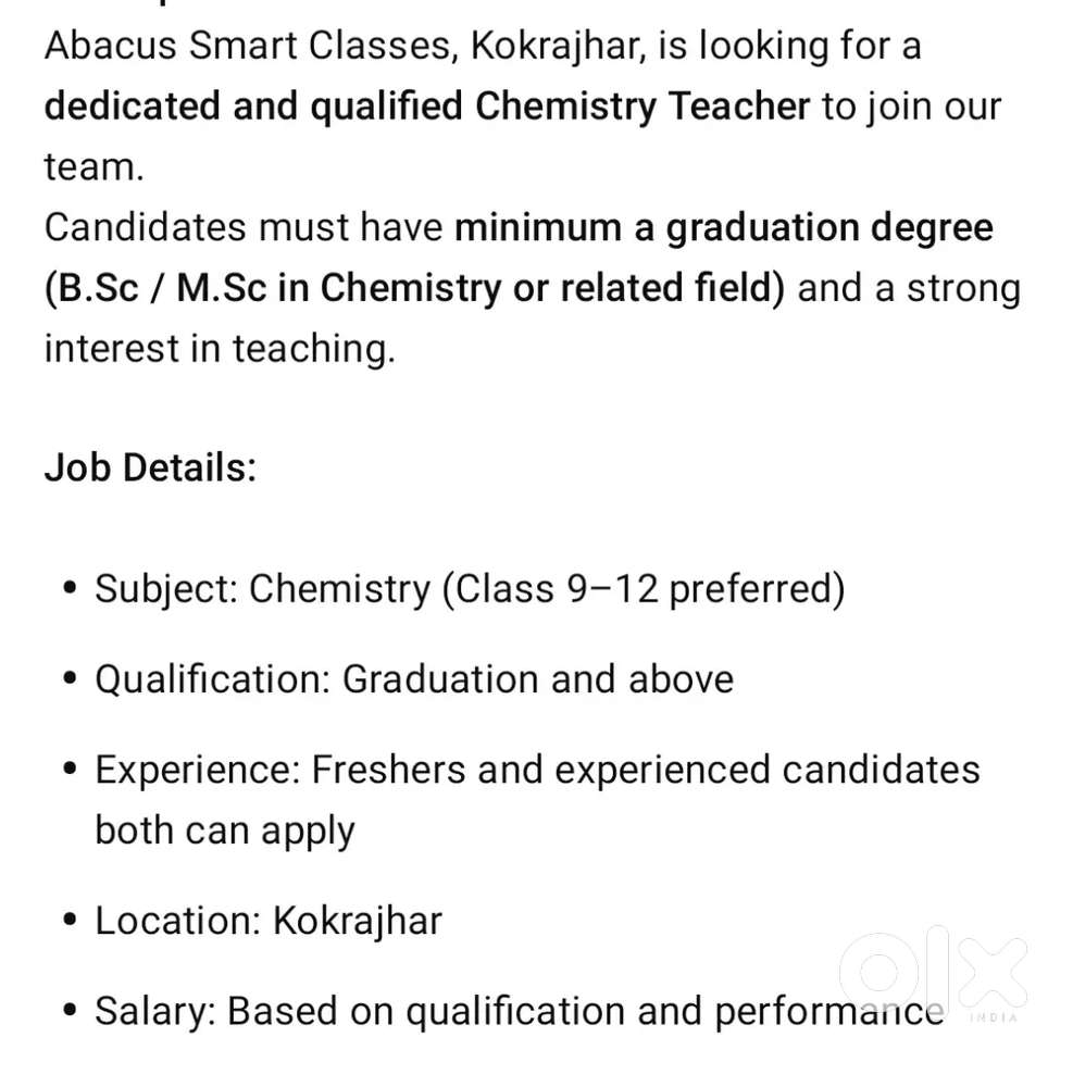 Chemistry Teacher
