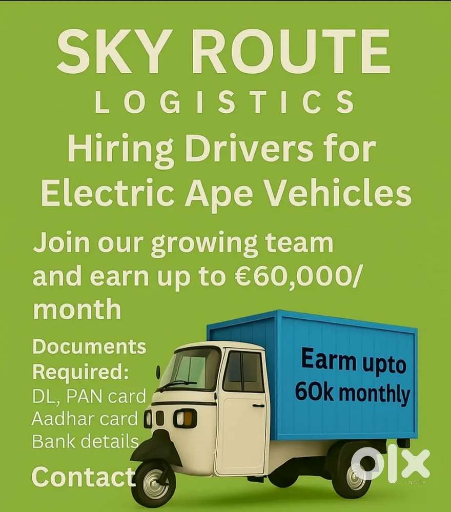 Hiring for Driver's 3 wheelers