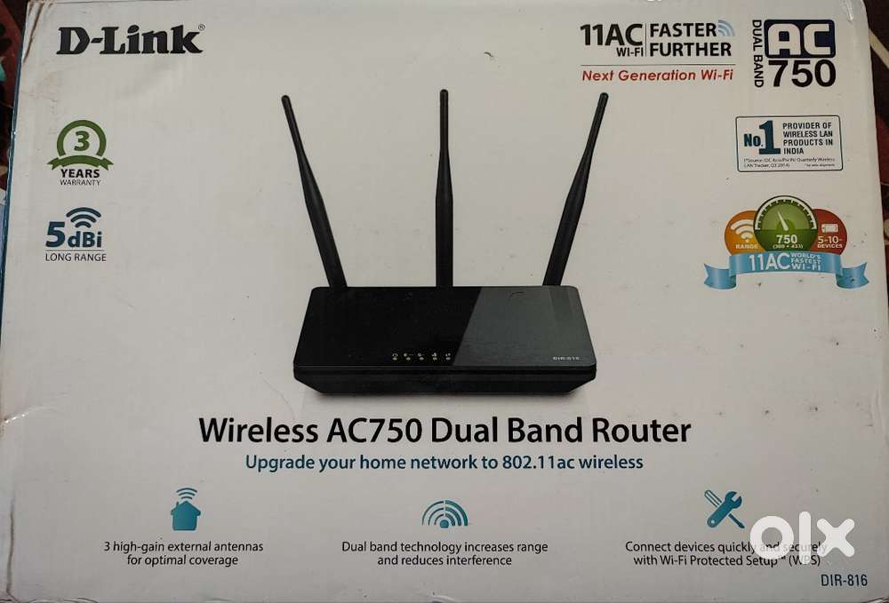 D Link Wireless AC750 Router (Almost New) in just Rs.800.