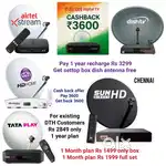 AIRTEL DTH ! TATÀ ! SUNDIRECT ! PLÀY ! DISHTV ! VIDEOCON D2H ! LED TV