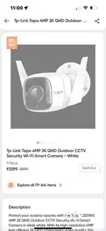 TP link 4MP 2K outdoor cctv camera
