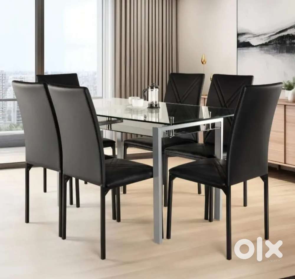 Nilkamal Glass dining table 6 seater