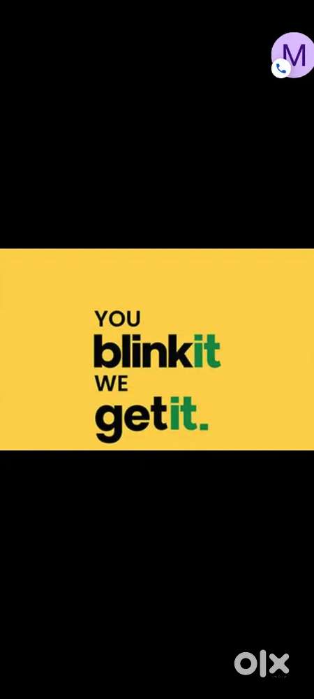 Hiring for chennai blinkit delivery boy job