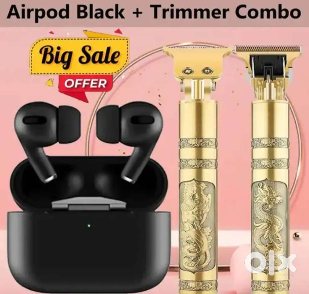 Airpod Black+Trimmer Combo(Cod Available)
