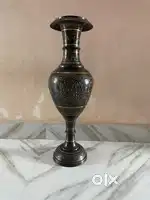 Hand crafted metal brass flower vase