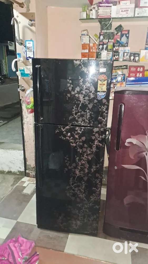 Dual door fridge and single door fridge