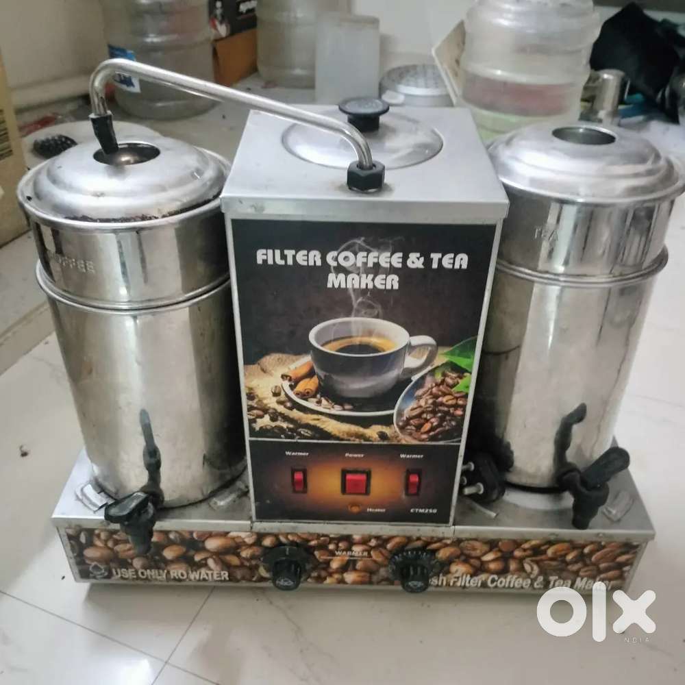 Commercial Filter Coffee & Tea Maker – Stainless Steel, Dual Container