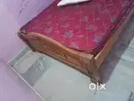 5 feet breadth 6.2 feet lenght Sleeping bed with matresses is