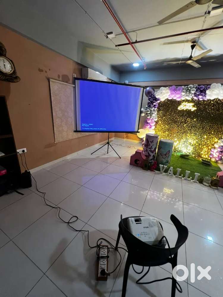 Projector and screen speaker Mike's rentals Bengaluru
