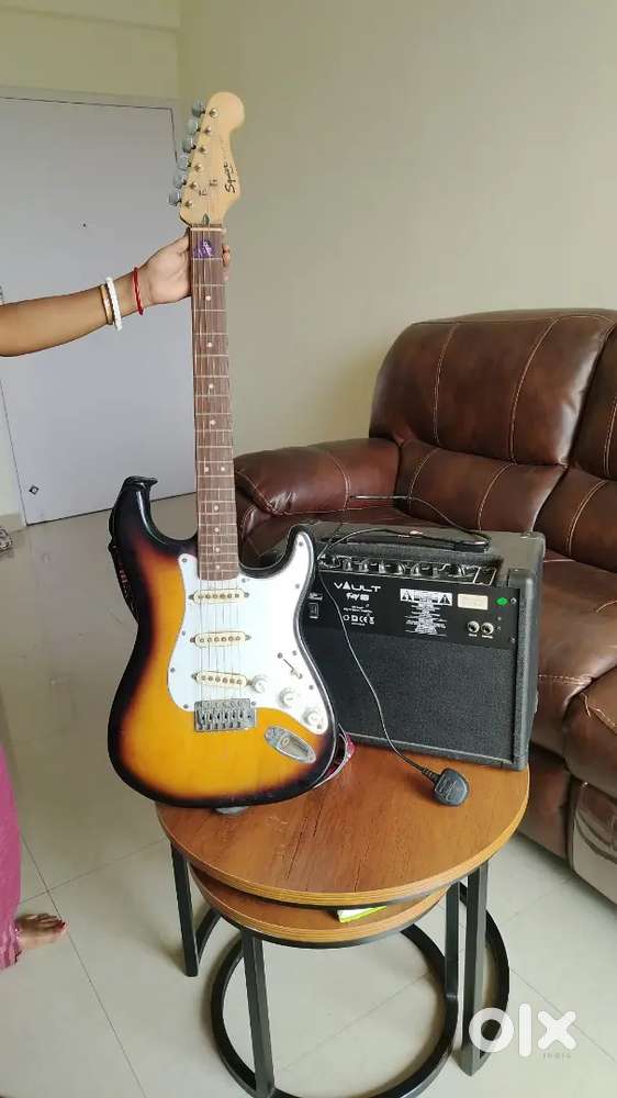 Electric Guitar along with amplifier