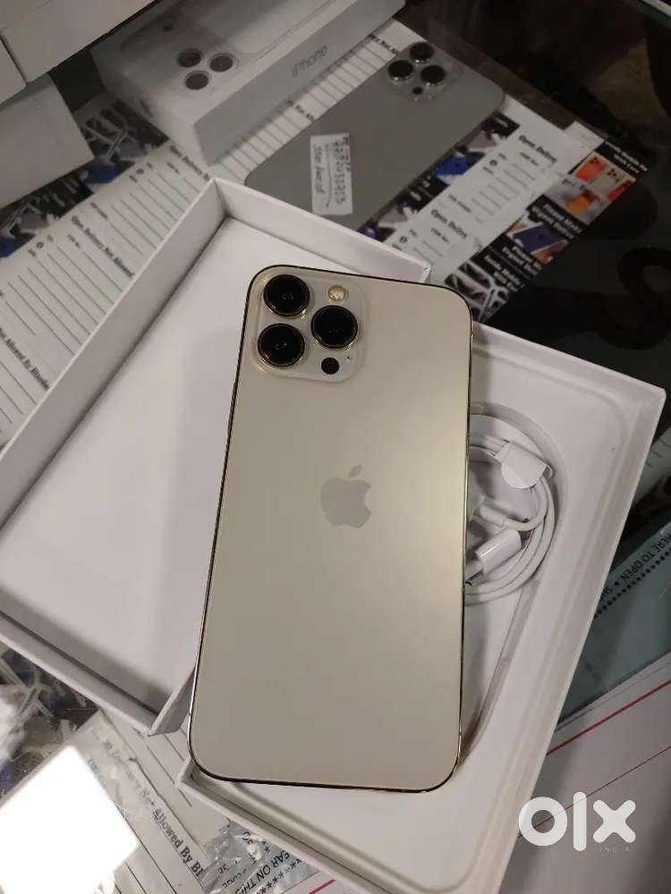 IPhone 13promax golden colour 256gb with box and charging cable