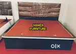 HAMZA FURNITURE NEW DESIGNER PLYWOOD KING SIZE DOUBLE BED 6BY6 BAJAJ F