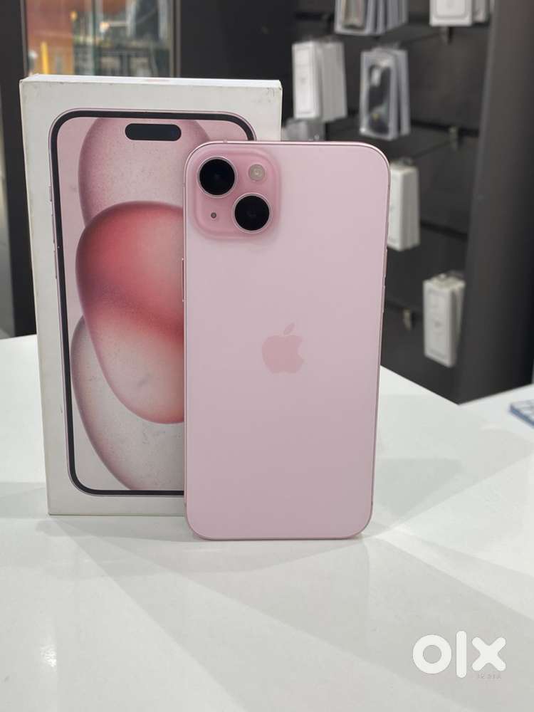 Iphone 15plus 128gb pink colour 87% battery with bill 3months war