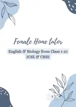 Female Home Tutor - Both Individual and home tution