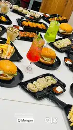 Burger,sandwich,roll, wrap, loaded fries,juice maker