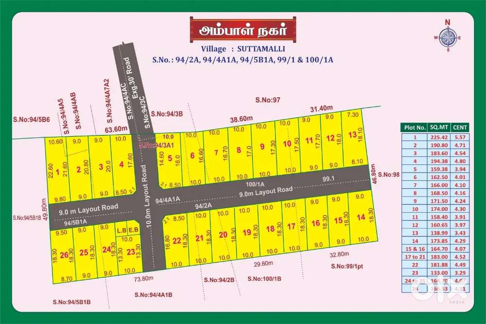 DTCP Approved Plots Sale Tirunelveli Residential