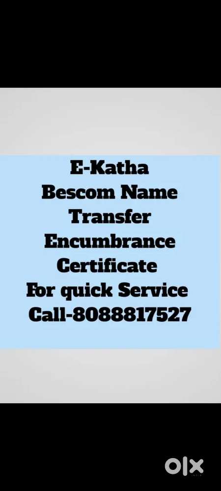 E katha BESCOM name transfer encumbrance certificate