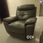 Pure leather recliner set