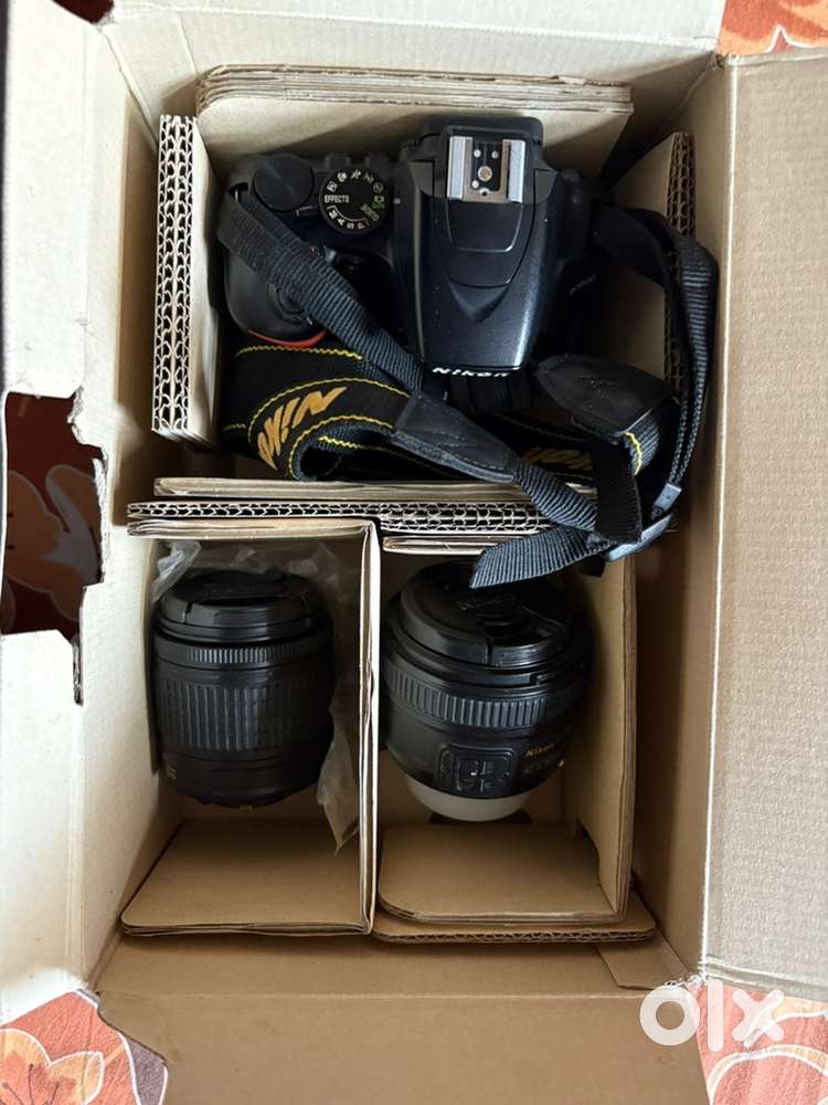 Nikon D3500 Dslr with dual lenses in brand new condition.