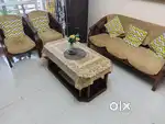 Teak wood 5 seater sofa set