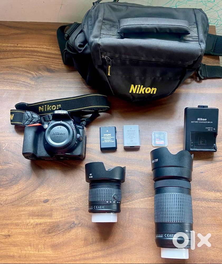 NikonD5600  24.2MP  with 2 Lens 18-55mm & 70-300mm  Box  2 battery