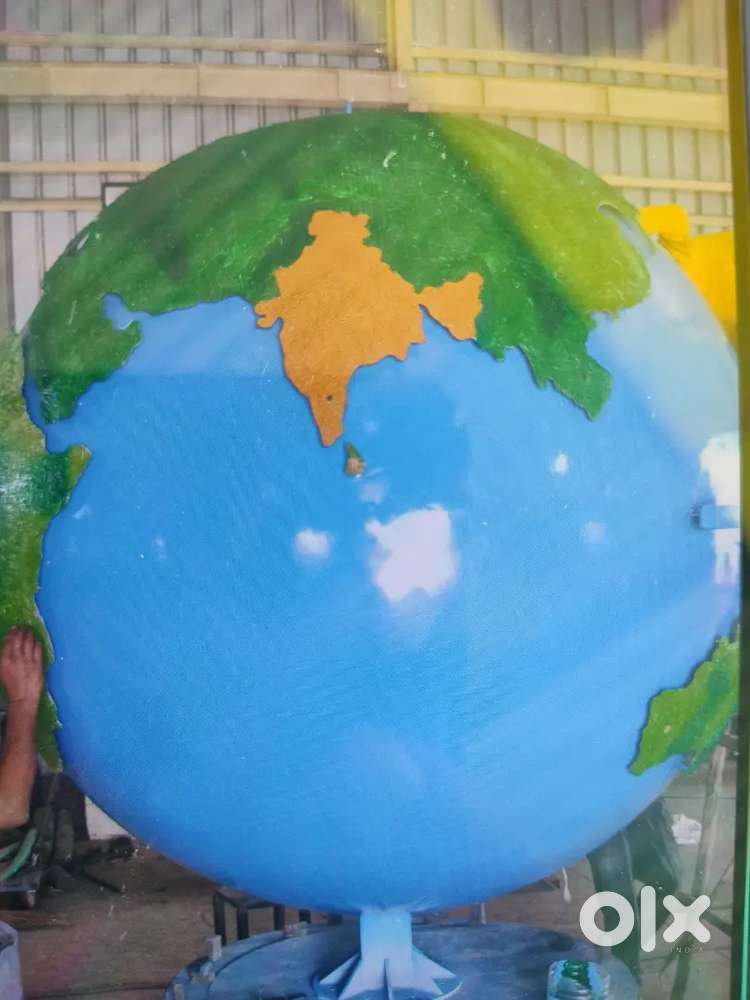 Art work on globe