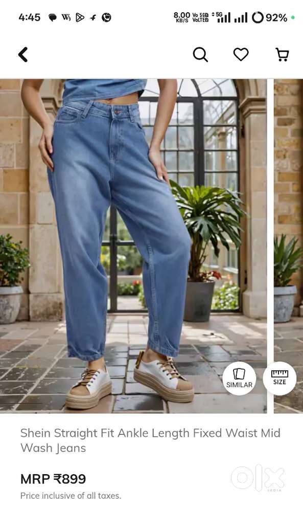 Jeans Brand New - Straight fit Ankle Length